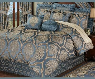 Touch of Class Castleton Comforter Set Steel Blue, California King, Steel Blue