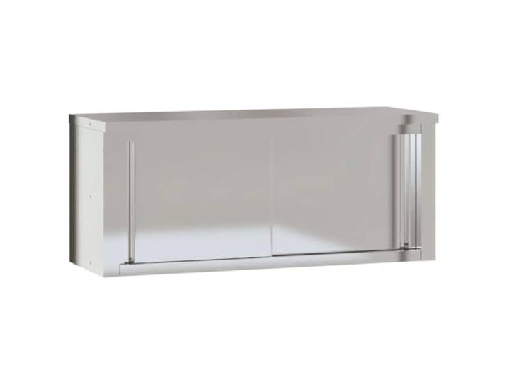 vidaXL Küchen-Wandschrank mit Schiebetüren Edelstahl