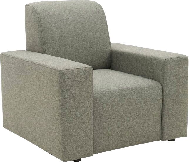 Sessel "LOOKS X Cocktailsessel", grau (steel), H:88cm T:88cm, 100% Polyester, LOOKS BY WOLFGANG JOOP, Sessel, Sessel, passend zum Ecksofa LOOKS X