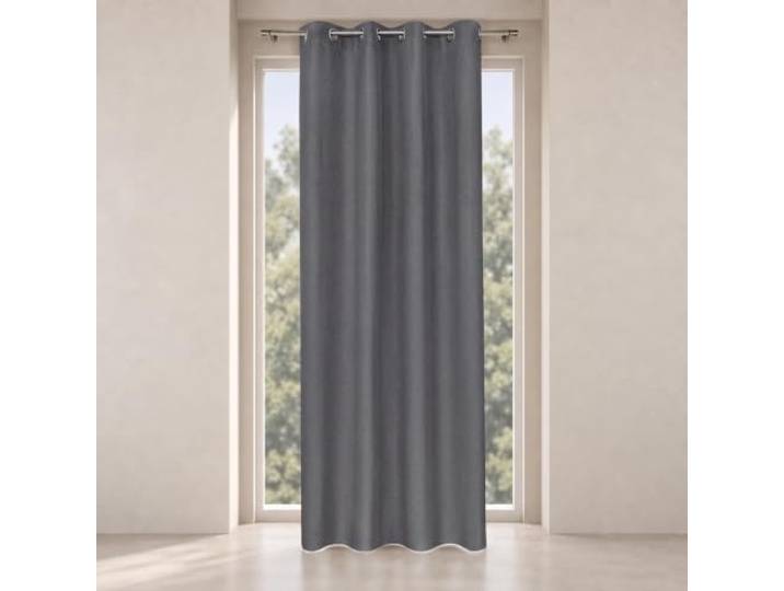 Happy Home Ösenschal Anke Blackout Blickdicht B/H: 140x245 cm (dunkelgrau)