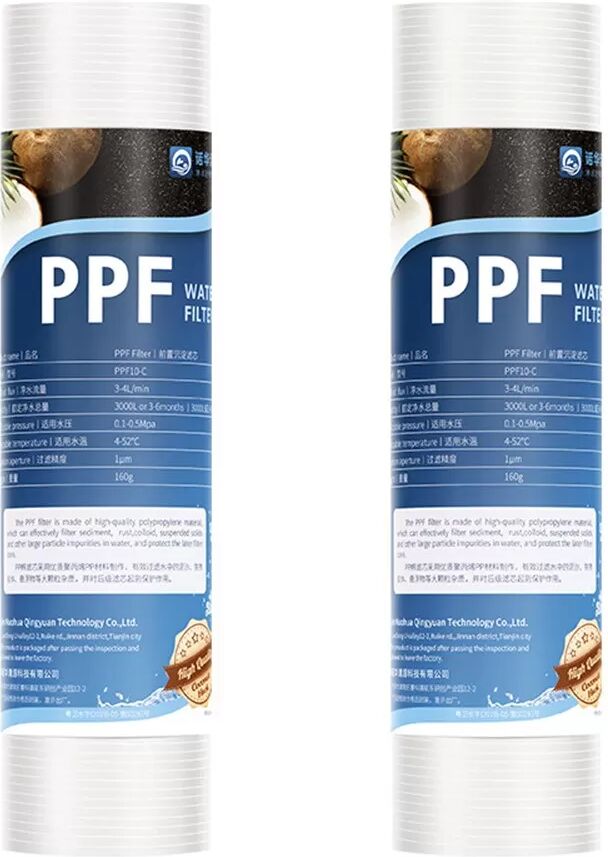 INF 2er-Pack 25,4 cm (10 Zoll) PP-Baumwoll-Wasserfilterkartuschen – Universelle Sedimentfiltration