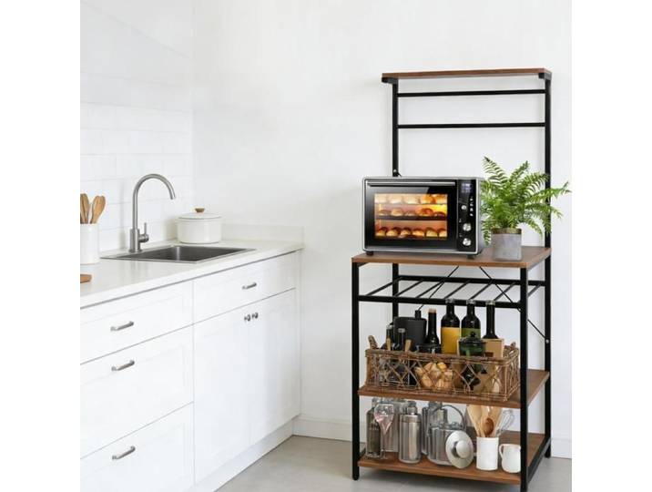 SUPFINE Desserte de Cuisine Industriel Étagère de Cuisine Meuble de Rangement pour Cuisine Salle à Manger Salon 59×38×142cm
