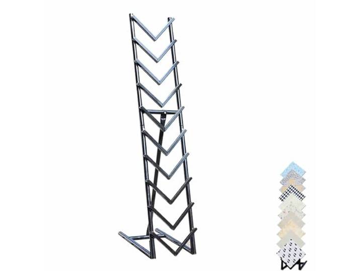 Marmor-, Fliesenregale Hölzerne Teller Display Ständer für 6 8 10 12-Zoll-Muster, Hochbelastbar Stehend Bodenfliese Display-Ständer, Kommerziell Werbetafel Ständer Rahmen für Platz sparen ( Size : Sin