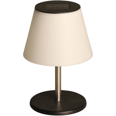 Außen-Tischleuchte LUXFORM "Solar-Tischlampe - Maspalomas - LED - 15 Lumen", schwarz-weiß (weiß, schwarz), 1 Stk., Leuchten, Solarbetrieben
