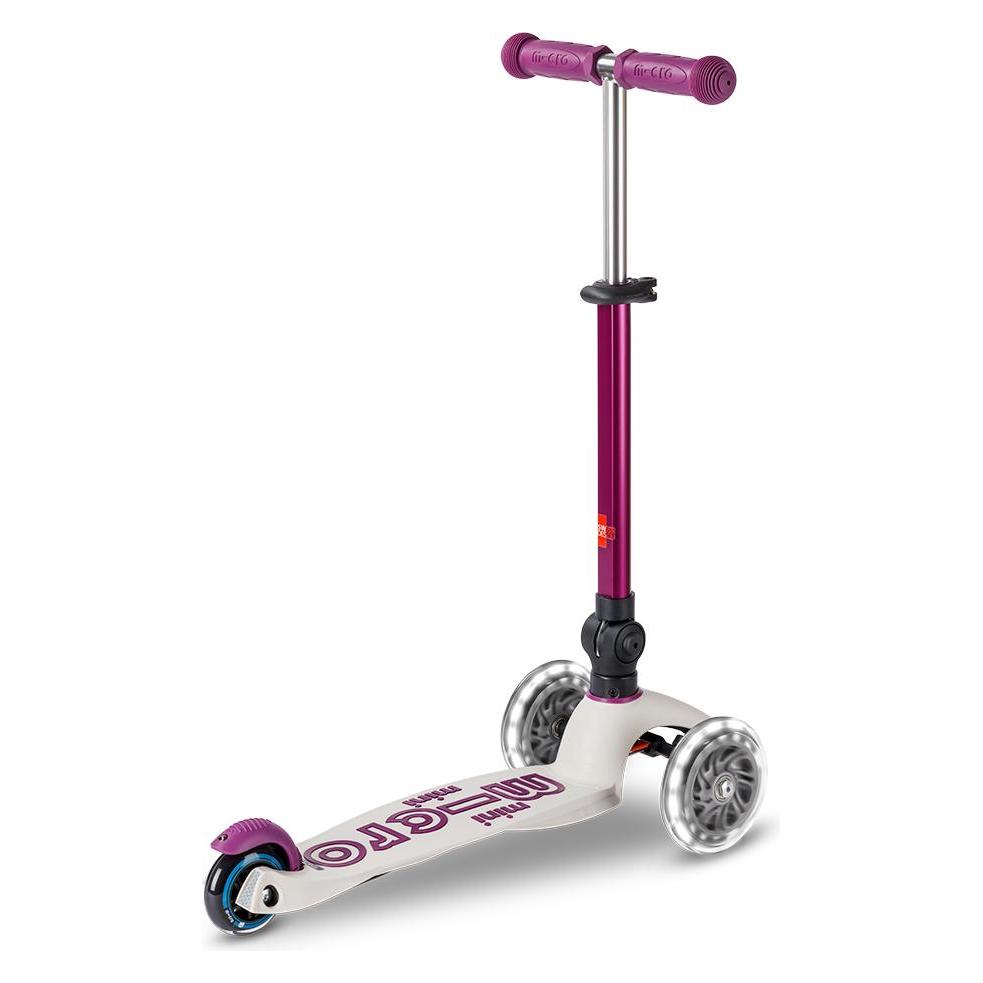 Micro Scooter Mini Deluxe Foldable ECO LED Tulip Purple (MMD400)