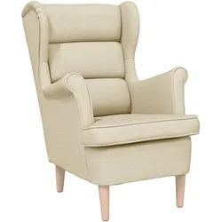 vidaXL Sessel Creme 74x84x100 cm Stoff