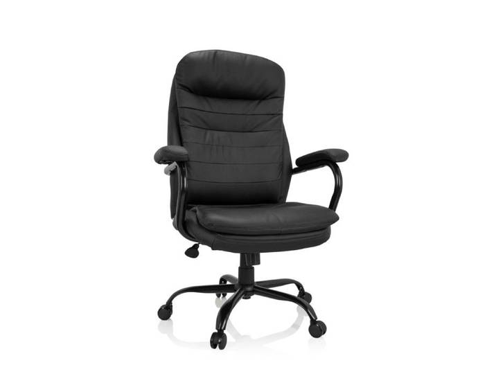 Siège pivotant XXL - hjh OFFICE - RELAX XXL B - Noir - similicuir