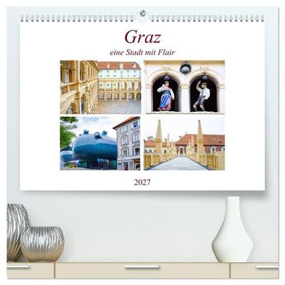 Graz - eine Stadt mit Flair (hochwertiger Premium Wandkalender 2027 DIN A2 quer), Kunstdruck in Hochglanz