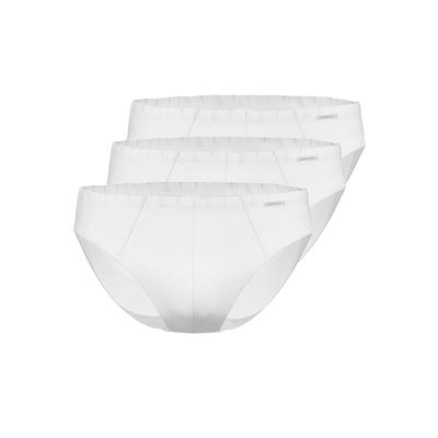 Slip AMMANN "3er Pack Mini Slip Day Modern / Cotton & More", Herren, Gr. 8, weiß, Single Jersey, Obermaterial: 57% Modal CMD. 35% Baumwolle CO. 8% Elasthan EL., Unterhosen Slip