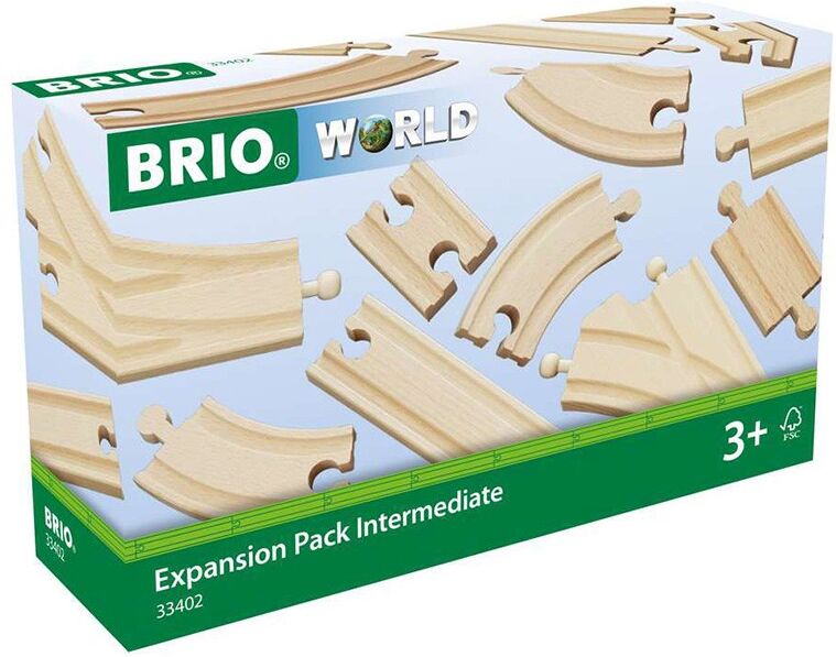 Coffret Evolution Intermédiaire 16 Rails - Accessoire circuit de train en bois - Brio