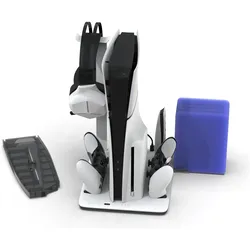 Magni IMP DLX Stand - Charges Controllers(inc. Edge), 3sp Fan w. game, headset and remote store (PS5)