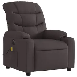 vidaXL Massagesessel Elektrisch Dunkelbraun Stoff