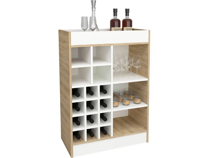 Küchenschrank Kommode Flaschen Weinregal Esilo