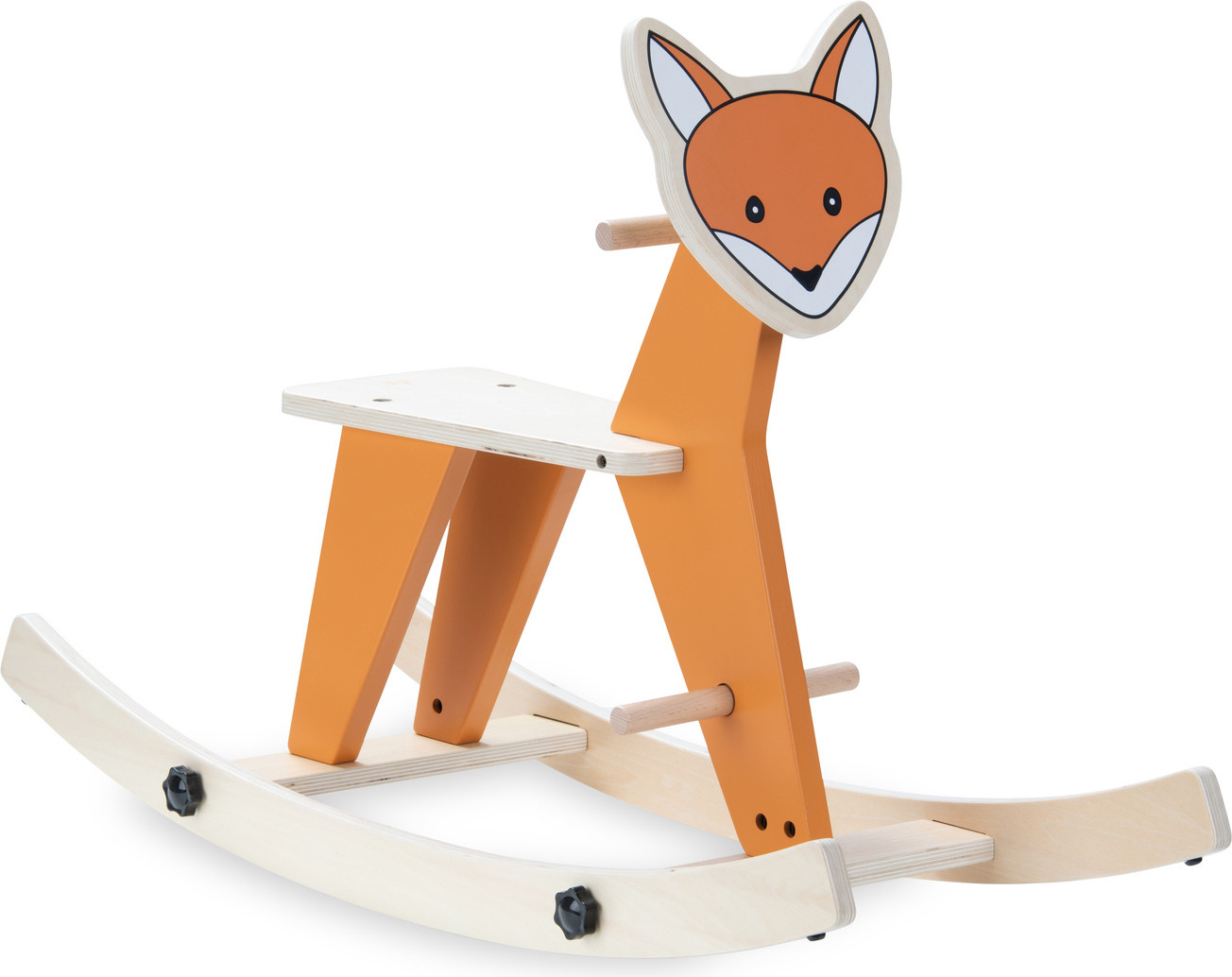 Hauck Schommelbeest Rock N Swing houten schommelpaard voor baby's, voskleur