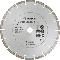 Bosch Diamanttrennscheibe für Baumaterial, Durchmesser(mm): 230, 2er-Pack - 2607019479