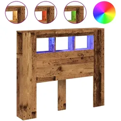 vidaXL LED-Kopfteil Altholz-Optik 120x18,5x103,5 cm Holzwerkstoff