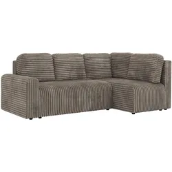 ECKSOFA NESSARO COR L - Hellbraun Cord - Rechts