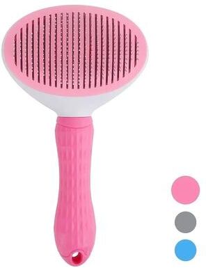 Uplifted Goods One Click Pet Hair Removal Comb For Dogs And Cats pink