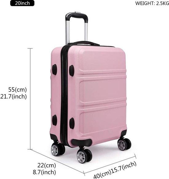 Famanu Trolley Koffer Set, Leichtgewicht mit 4 Rollen - Handgepäck