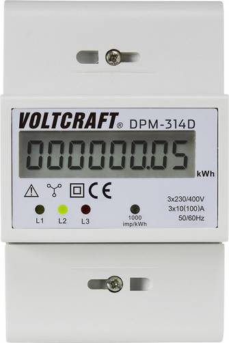 VOLTCRAFT DPM-314D DPM-314D Drehstromzähler digital 100A MID-konform: Nein 1St.