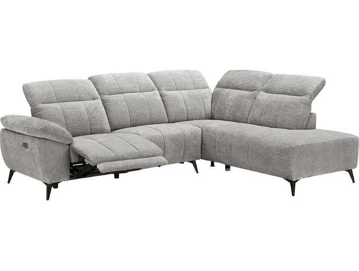 Ecksofa FRANCK Stoff grau