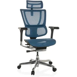 Bürostuhl / Chefsessel ERGOHUMAN SLIM GEN2 Netzstoff blau hjh OFFICE
