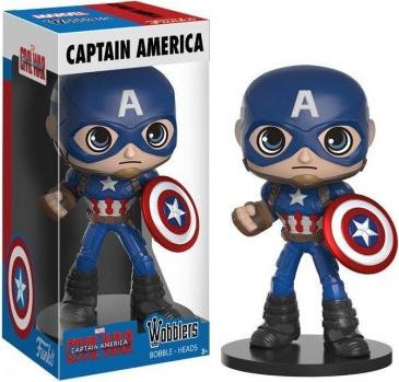 Funko Pop! Wobblers Marvel Civil War Captain America Figuur