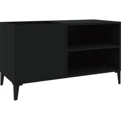 vidaXL Plattenschrank Schwarz 84,5x38x48 cm Holzwerkstoff