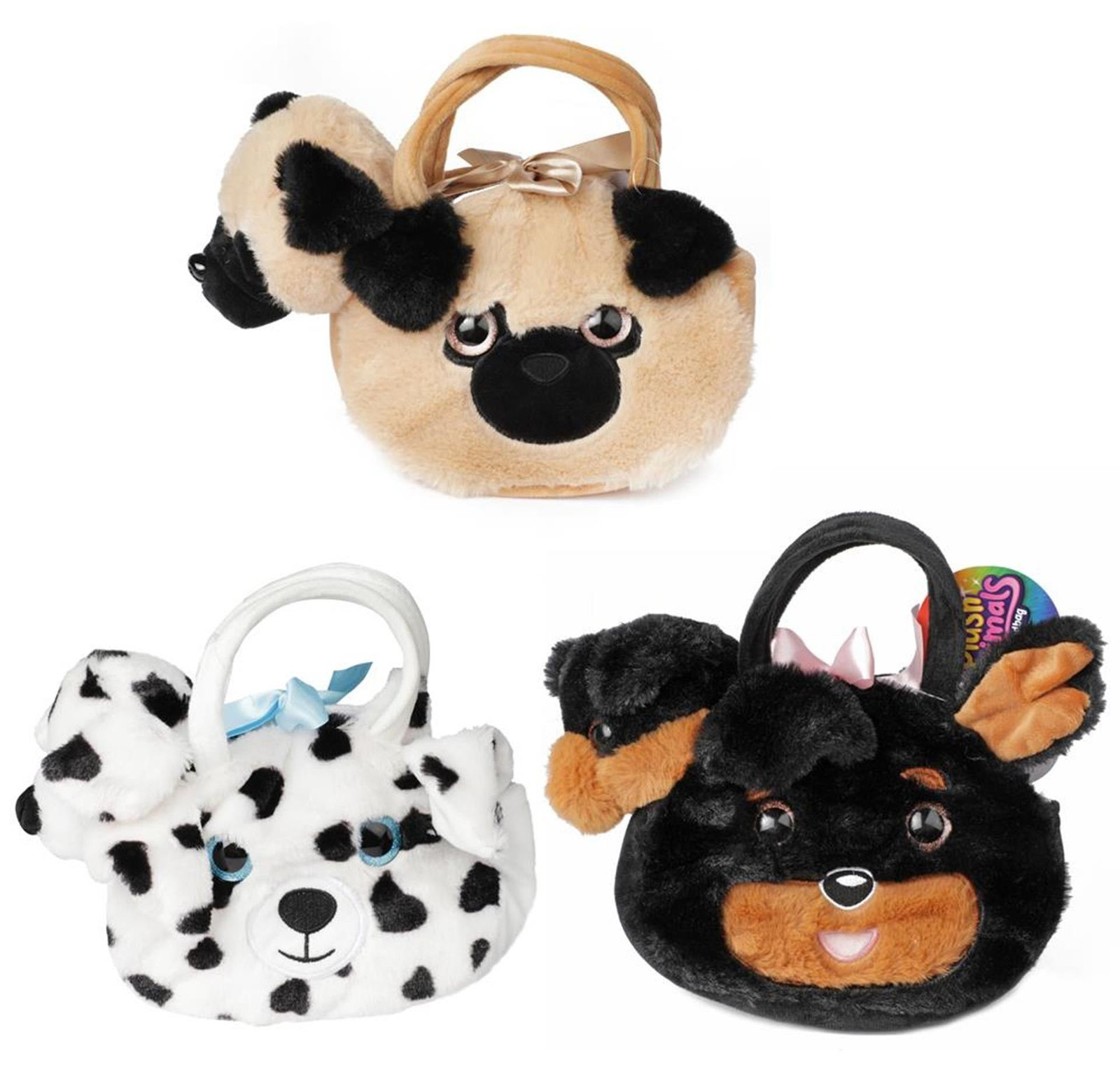 Toi-Toys Pluchen hond knuffeldiertje met hondenrugzak
