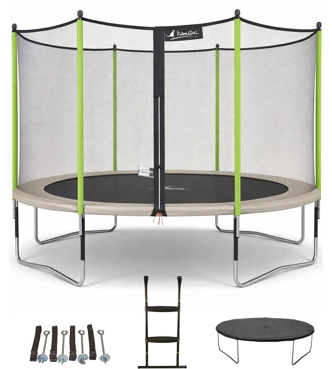 Trampolin Ø 430cm + Netz + Leiter + Abdeckung + Verankerungsset - JUMPI 430