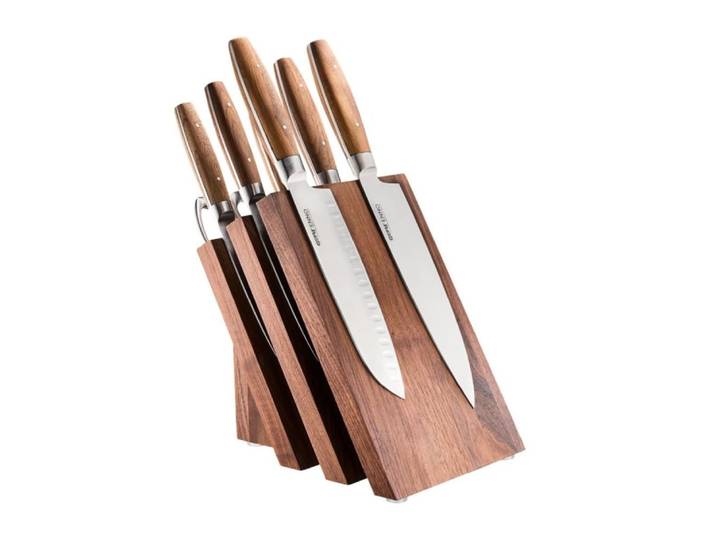 Bloc de couteaux magnétiques Bois Marron 23x17x22 cm