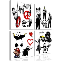 KUNSTDRUCK Schwarz-Weiß 90/90 cm
