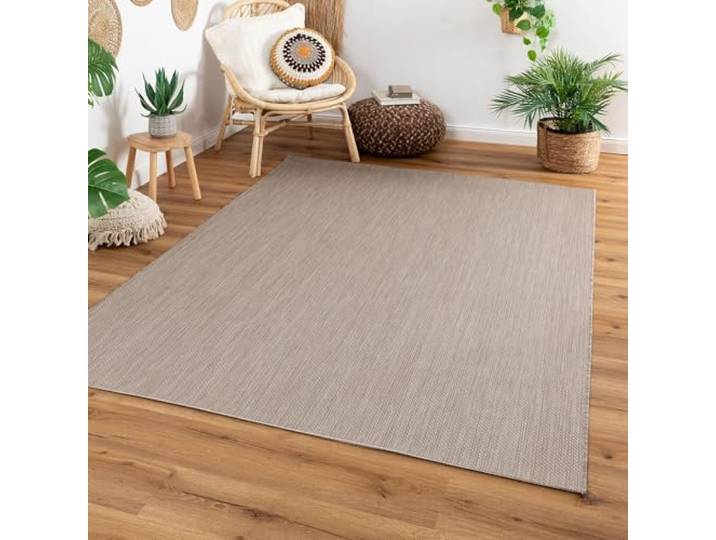 Steffensmeier In- und Outdoorteppich Melbu Garten, Balkon, Küche Taupe, Größe: 120x170 cm