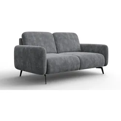 SOFA FEBE 2-Sitzer, grauer Chenille-Stoff
