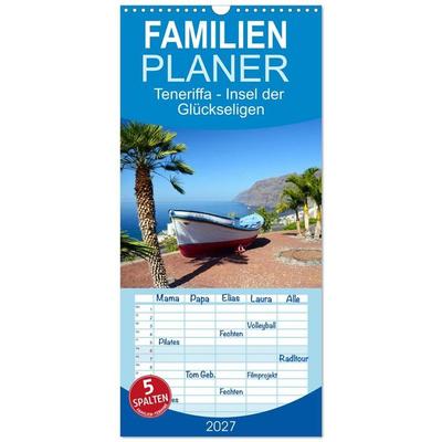 Familienplaner 2027 - Teneriffa - Insel der Glückseligen mit 5 Spalten (Wandkalender, 21 x 45 cm) CALVENDO
