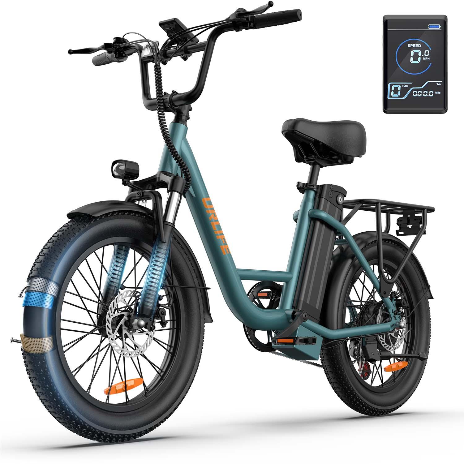 E20 Fat-Tire-E-Fahrrad für Erwachsene, 250W, 48V 13Ah, 120 kg Traglast, 25 km/h, 80 N.M Drehmoment, Shimano 7-Gang-Schaltung, 30° Steigfähigkeit