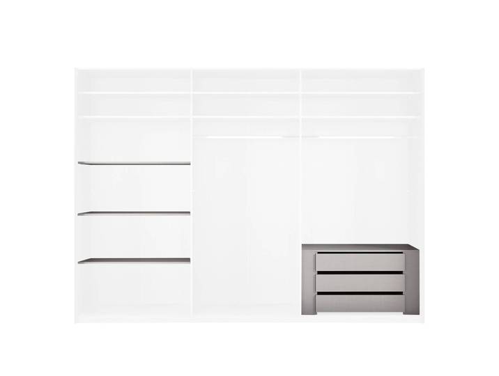 Zubehör für Kleiderschrank 90/90 236cm Grau Classic Spanplatte, foliert