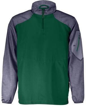 Holloway 229155 Raider Pullover Jacket in Carbon Print/Forest Green size 3XL   Polyester