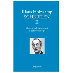 Schriften 2: Theorie und Experiment in der Psychologie, Fachbücher von Klaus Holzkamp