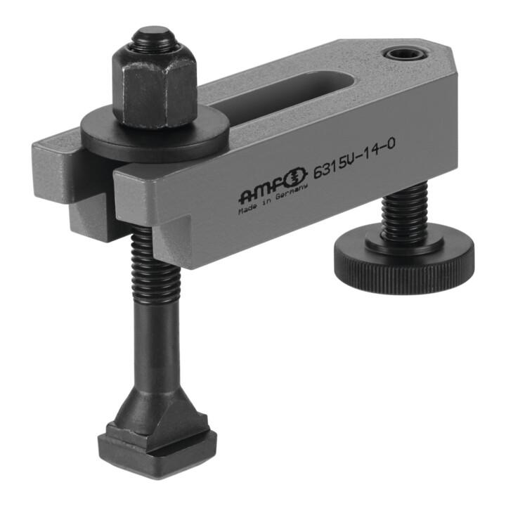 AMF Spanneisen 6315V abgesetzt mit Stützschraube Nut 10 mm (73189)