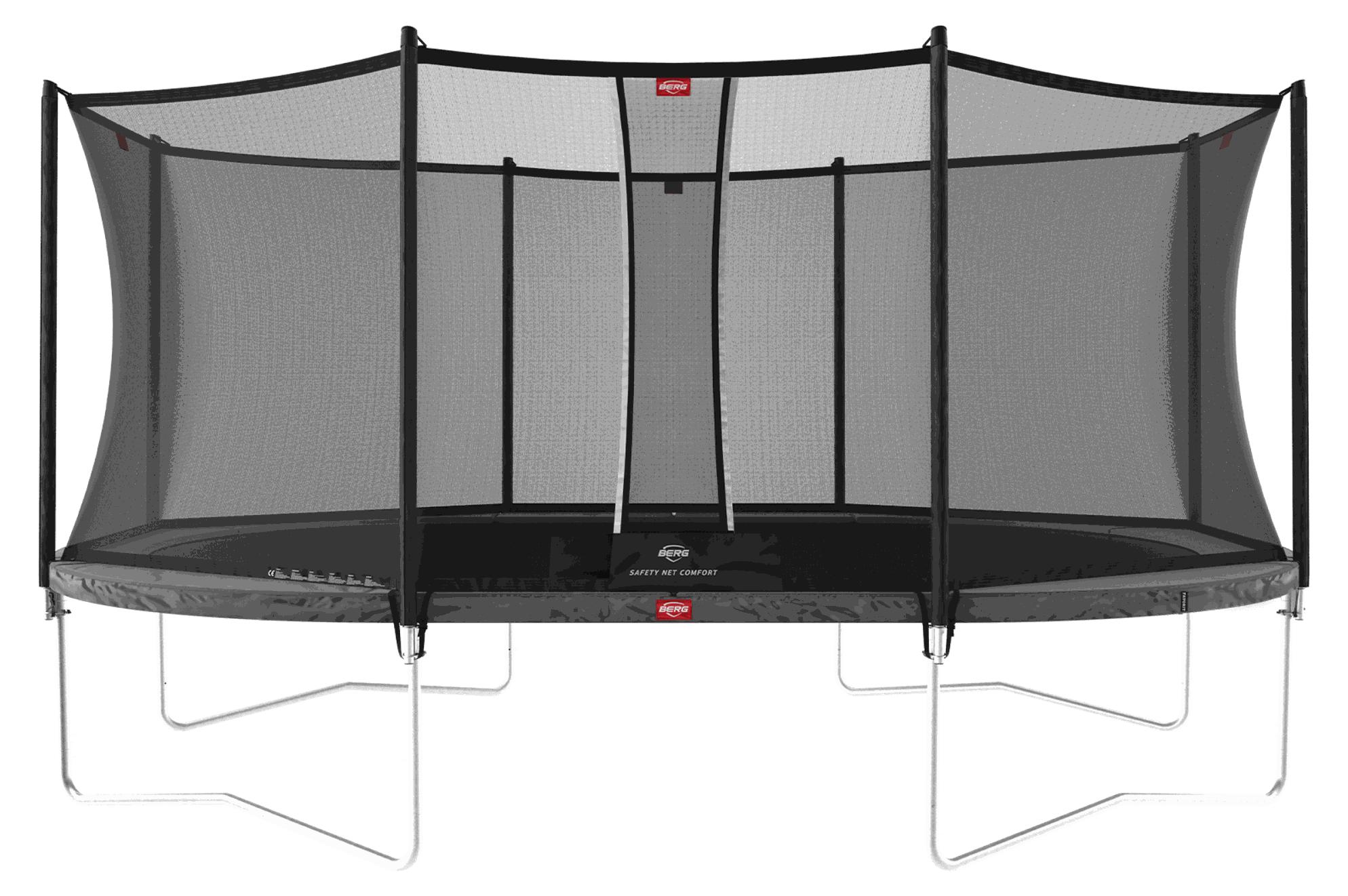 BERG Trampolin Grand Favorit Regular 520 + Sicherheitsnetz Comfort Grau