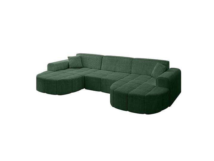 WOHNLANDSCHAFT LIVO-U1 - 315x173x79,5 cm Grün
