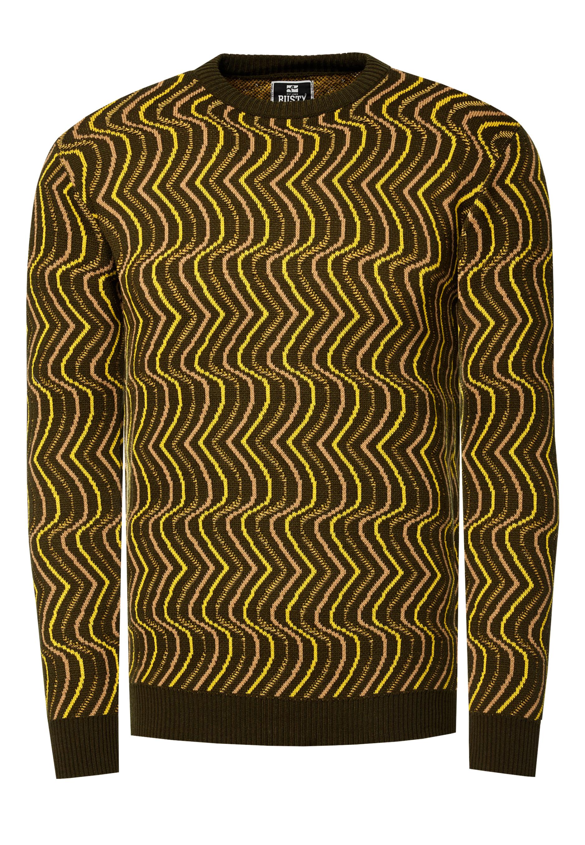 80s Design Fijn Gebreide Trui Met Ronde Hals