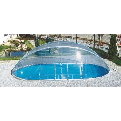 Poolverdeck KWAD "Cabrio Dome für ovale Pools mit schmalem Handlauf", transparent, B:320cm H:160cm T:525cm, Polyvinylchlorid (PVC), Verdecke, in verschiedenen Größen