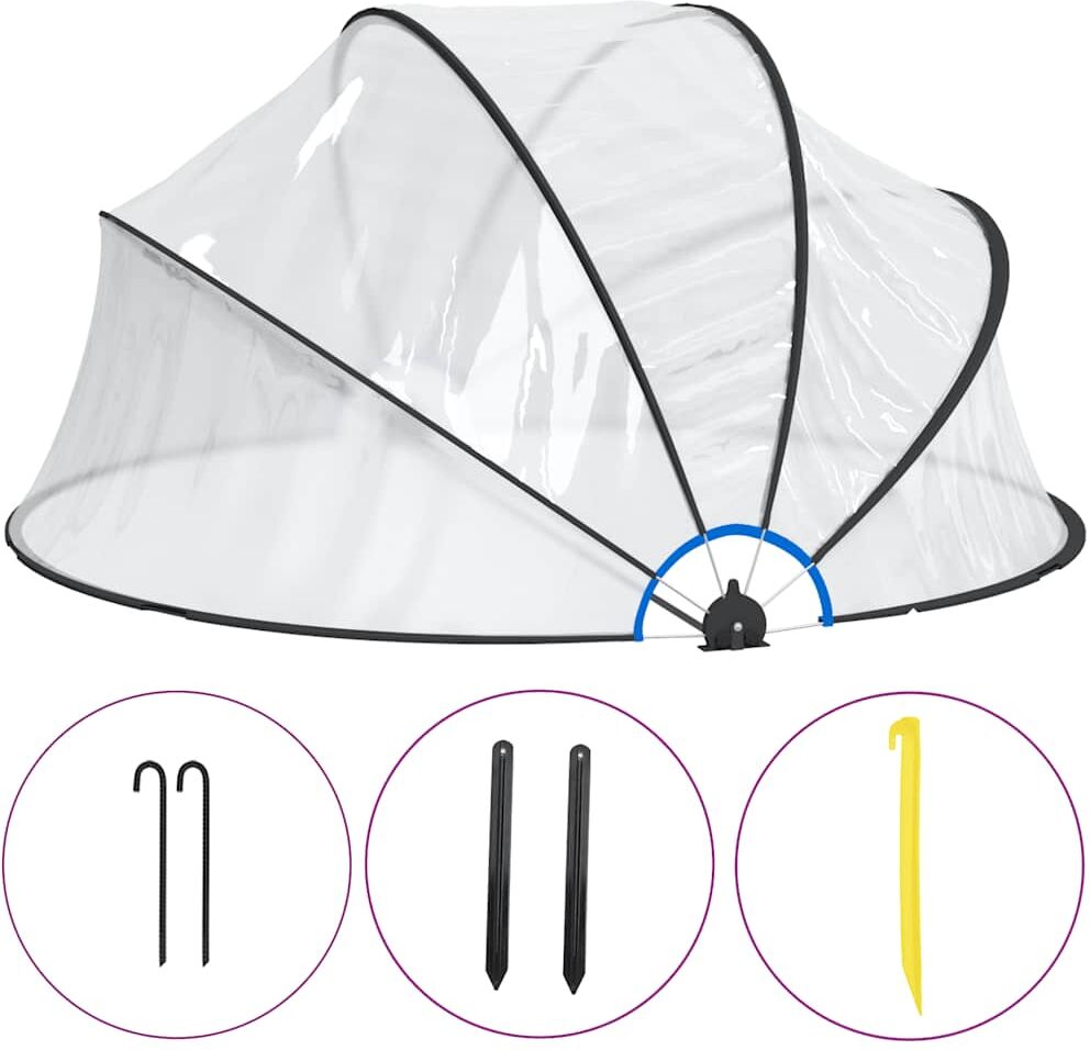 vidaXL Dôme de piscine rond 315x158 cm PVC