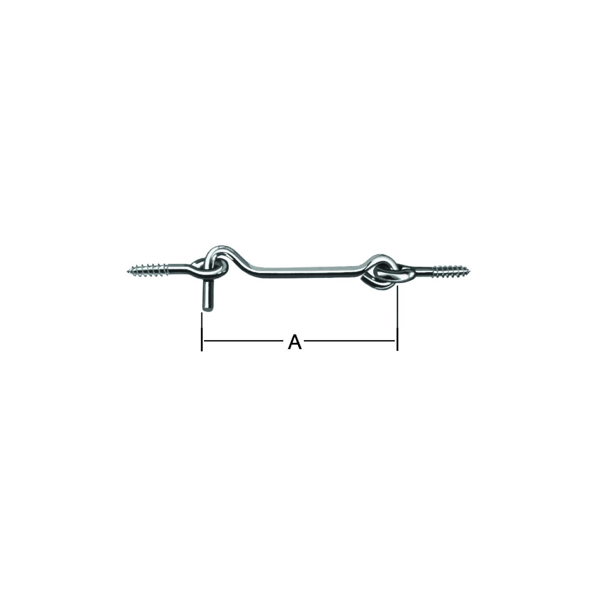 VORMANN Stuhlwinkel mit Öse, 120mm Edelstahl, rostfrei (010082120)