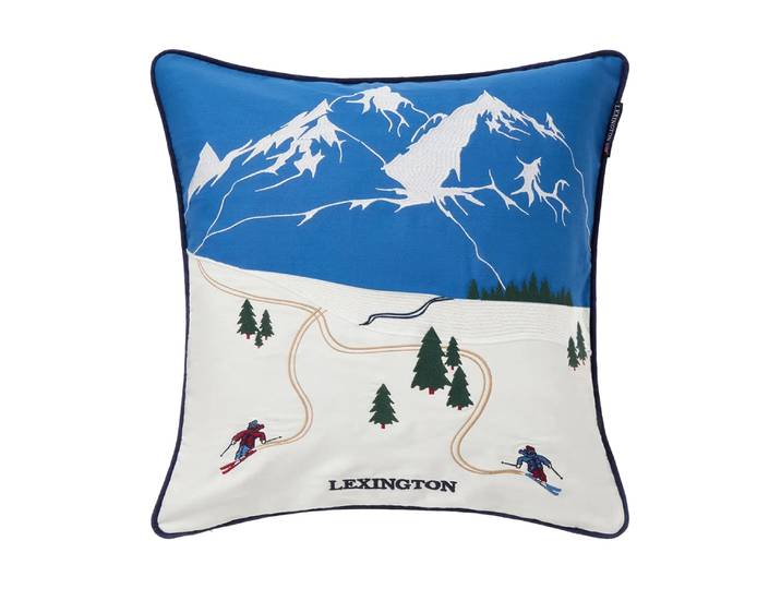 Lexington Housse de coussin Down hill éco. coton twill 50x50 cm Blue-White