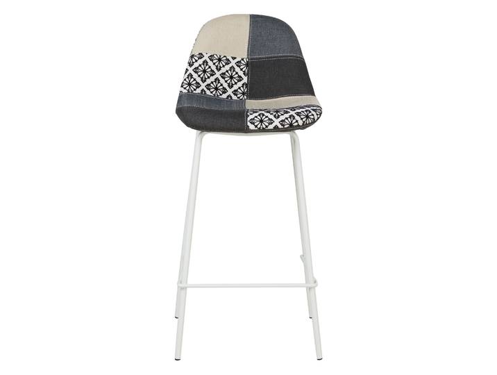 Chaise snack patchwork pied métal blanc MOSA