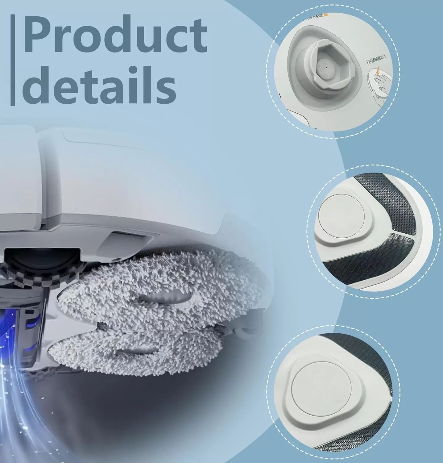 INF 2 Pièces Support de Mop de Remplacement Compatible avec Narwal Freo X Ultra Series