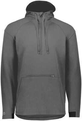 Holloway 222584 Limitless 1/4 Zip Hoodie in Carbon size XL   Polyester